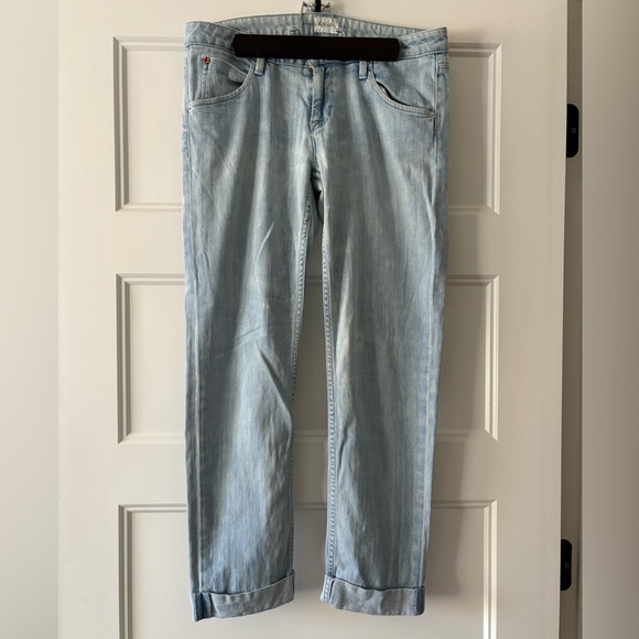Hudson Light Wash Low Rise Cuffed Jeans Size 28 - Picture 2 of 4